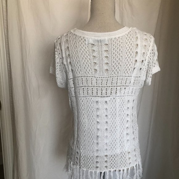 Open weave, short-sleeve sweater - Picture 2 of 7